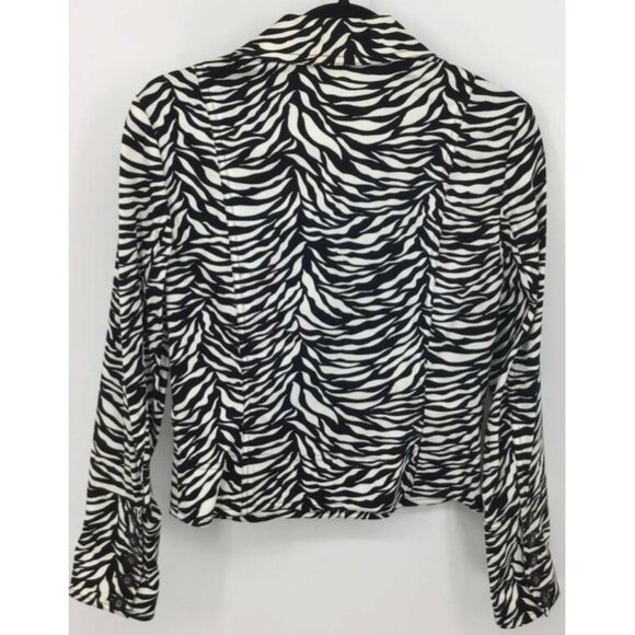 Classiques Entier Jacket Size 6 Black Zebra Blazer - Picture 3 of 7